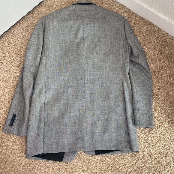MENS T.M.LEWIN GREY 2PC SUIT SET SIZE 36 R /42 R BOTTOMS - Picture 11 of 14